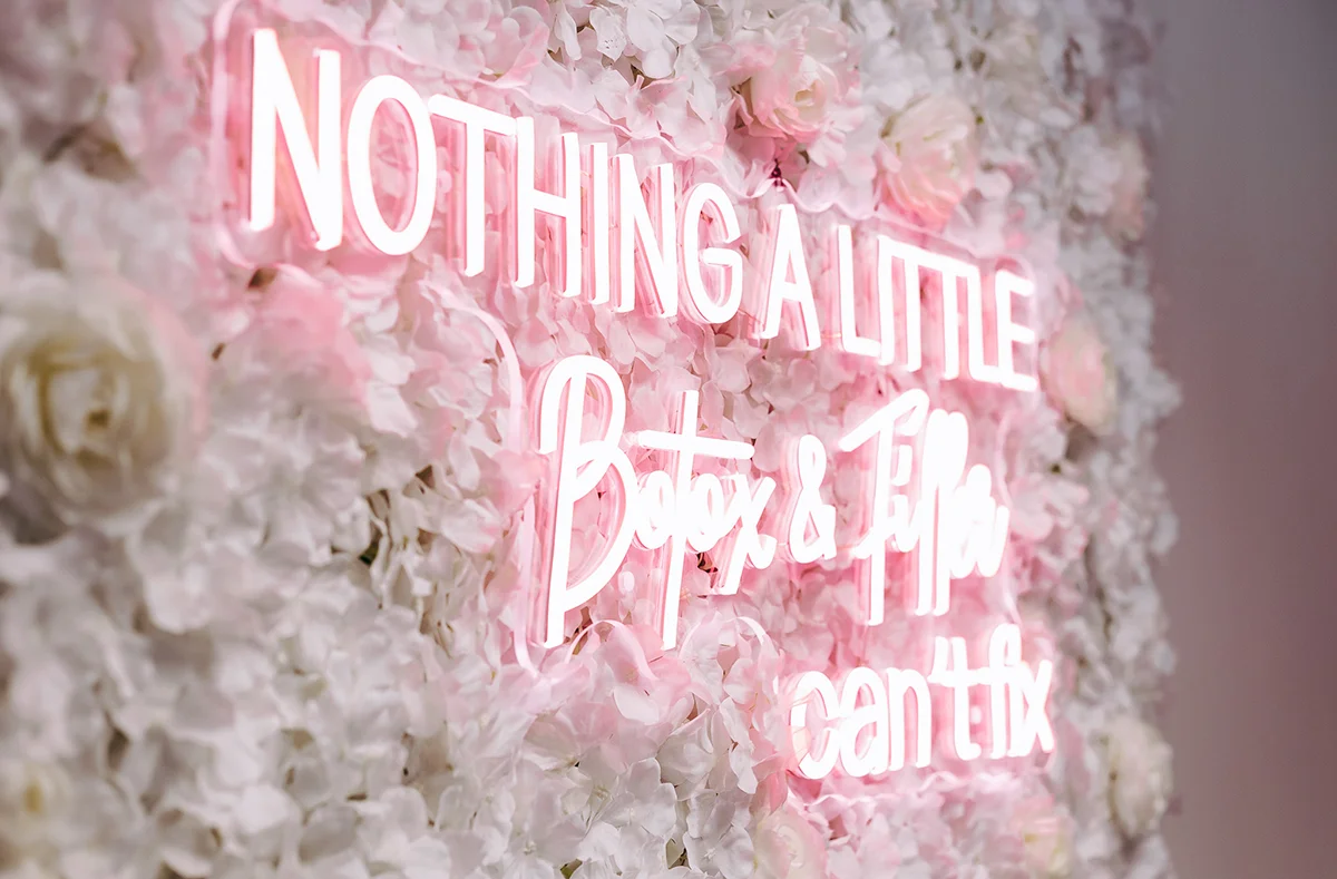 Nothing a little botox and filler can't fix neon sign